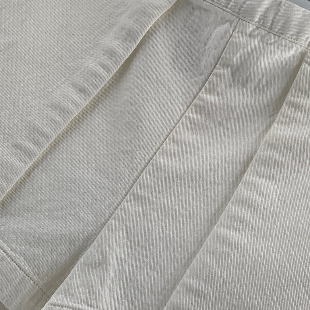 Silence + Noise - Off-White Fold Over Fabric Shorts (Size 8)