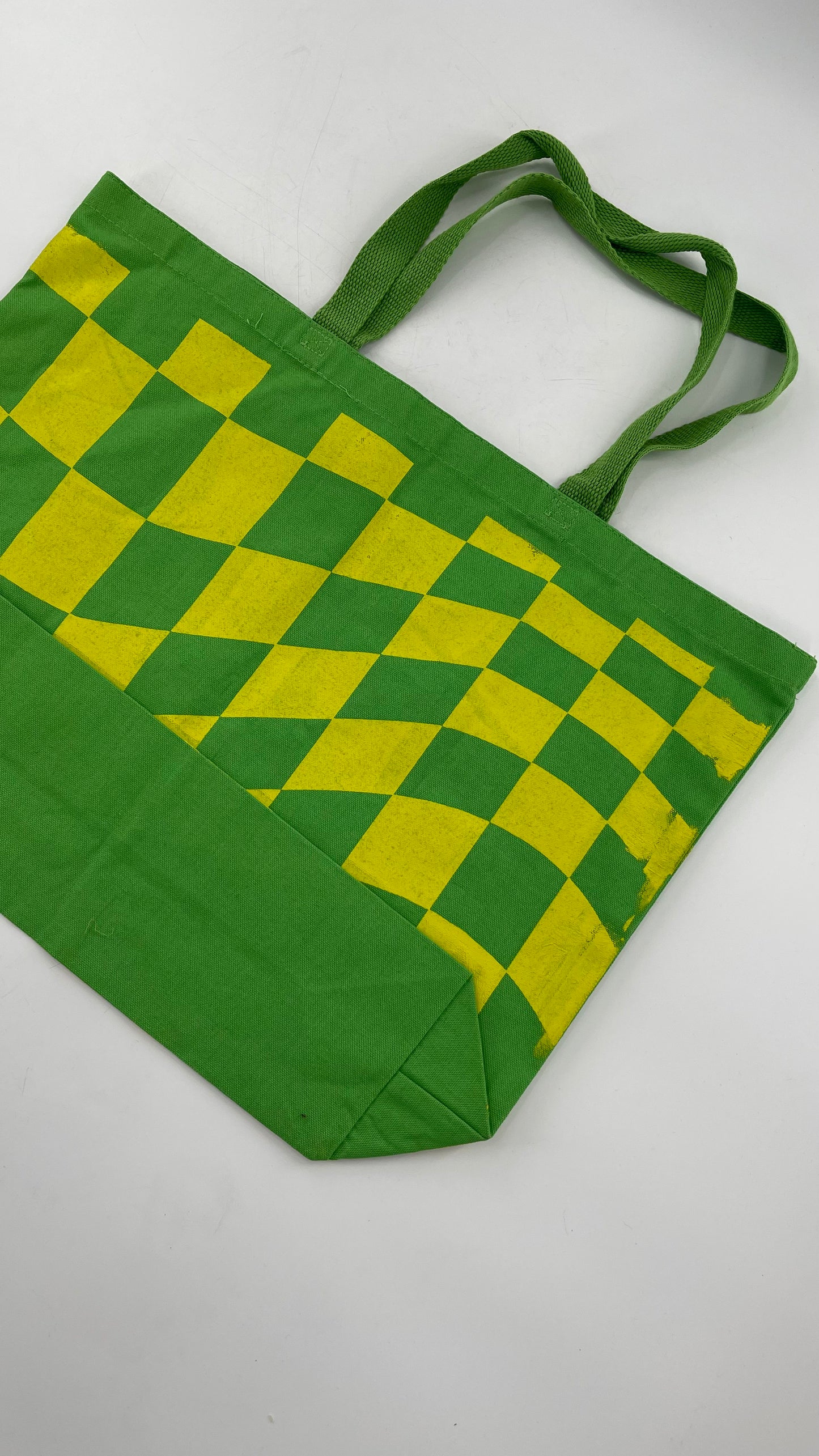 Desert Dreamer Urban Outfitters Checkered Green Canvas Tote