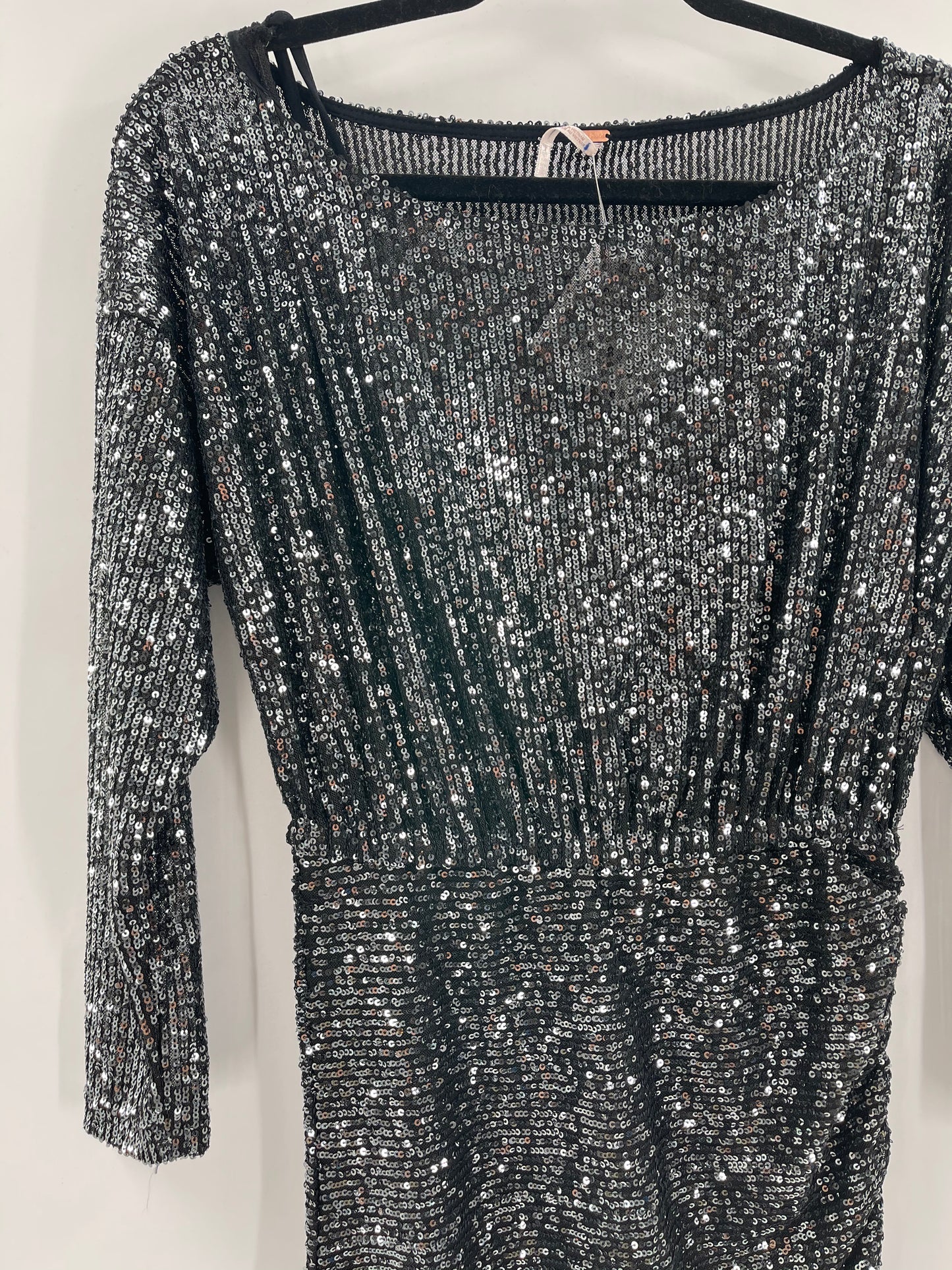 Free People Black/Silver Sequin Dress (XS)