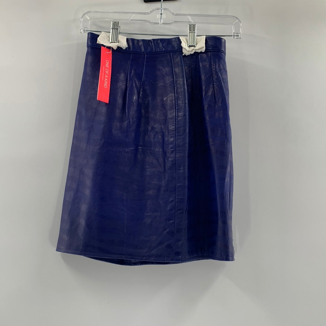 Urban Outfitters Indigo Leather Skirt (Sz6)