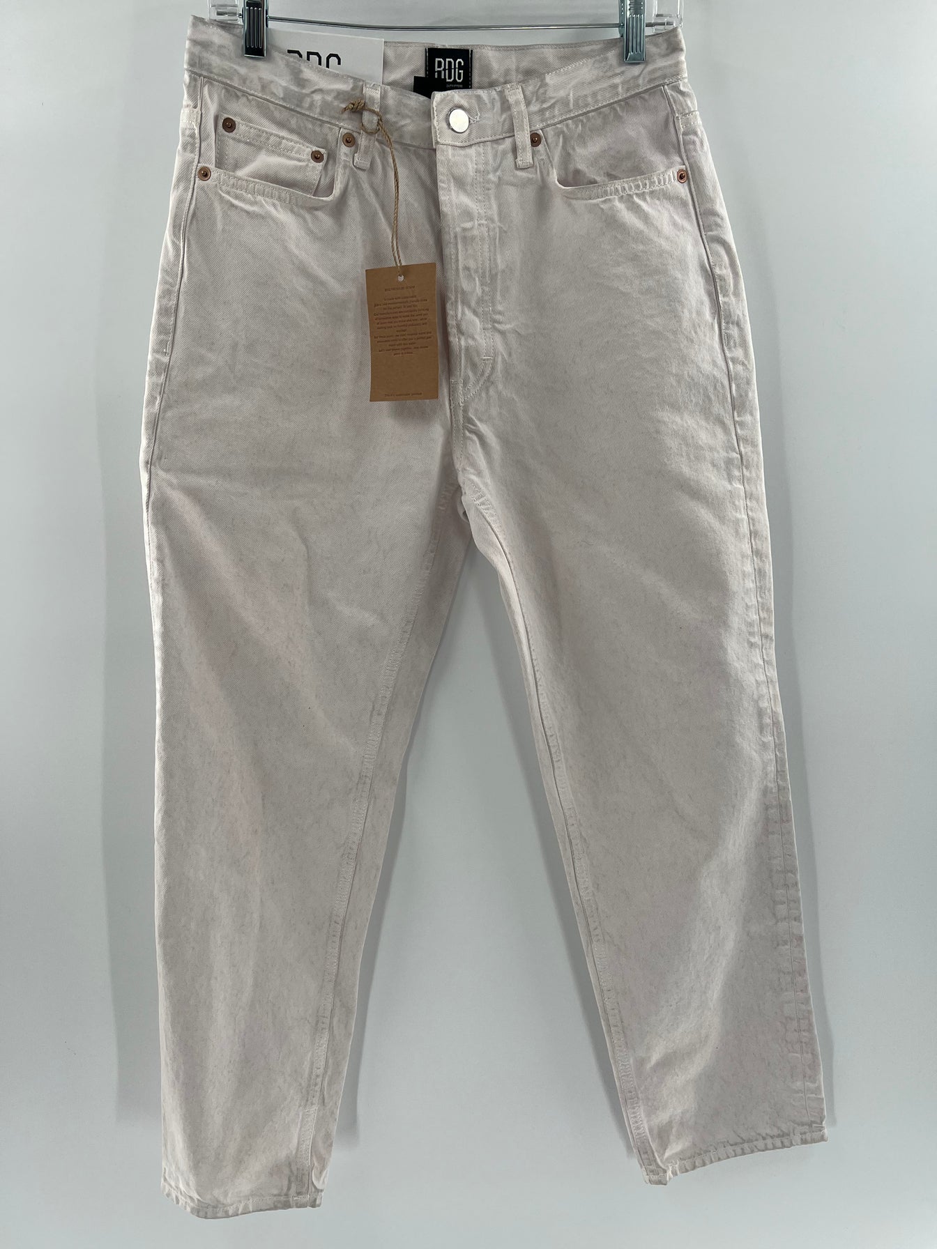 BDG Straight High-Rise White/Off-White Button Up Jeans (size 28)
