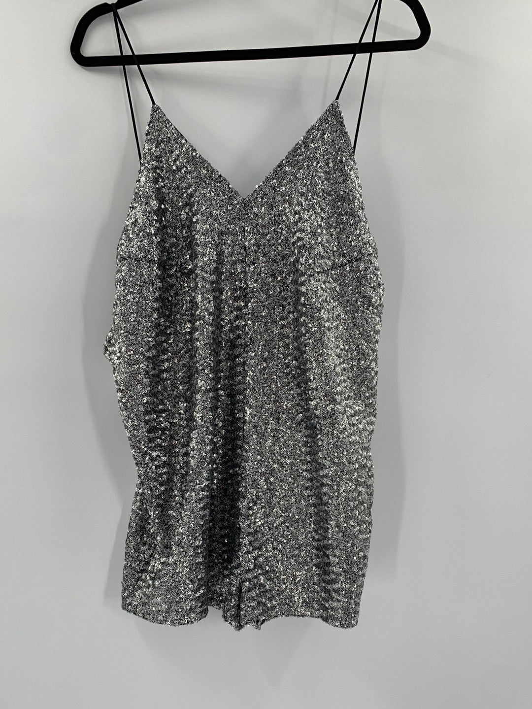 Motel - Silver Sequin Jumpsuit (Size Large)