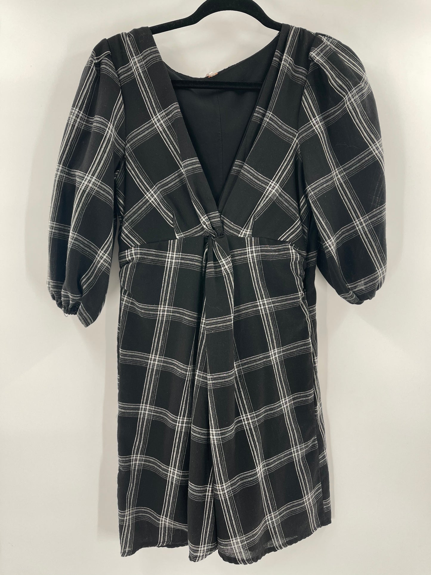 Free People Black Plaid Dress (0)