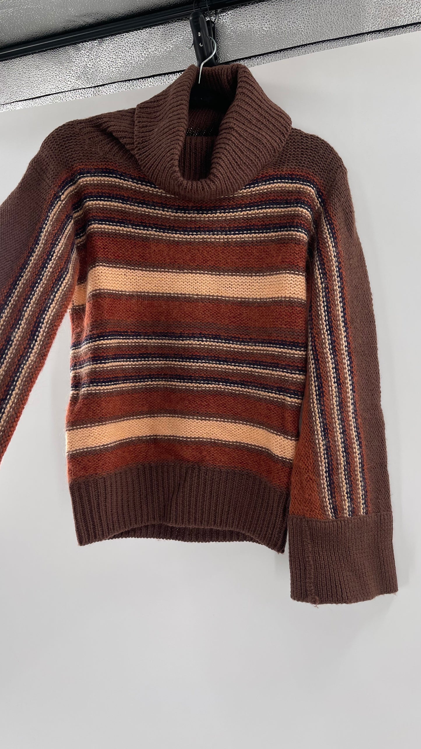 GALMILA Anthropologie Brown Striped Sweater (Medium)