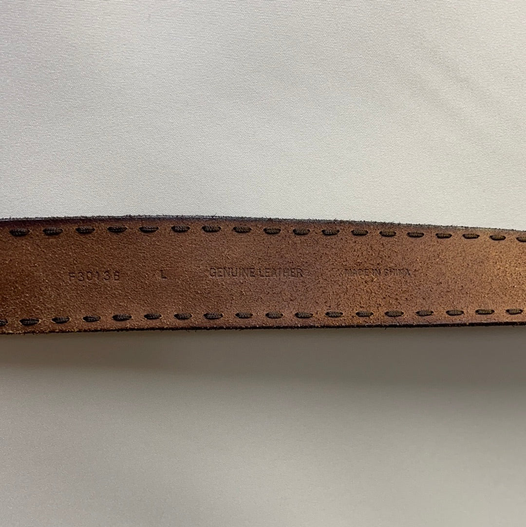 Anthropologie Leather belt with Brass Buckle