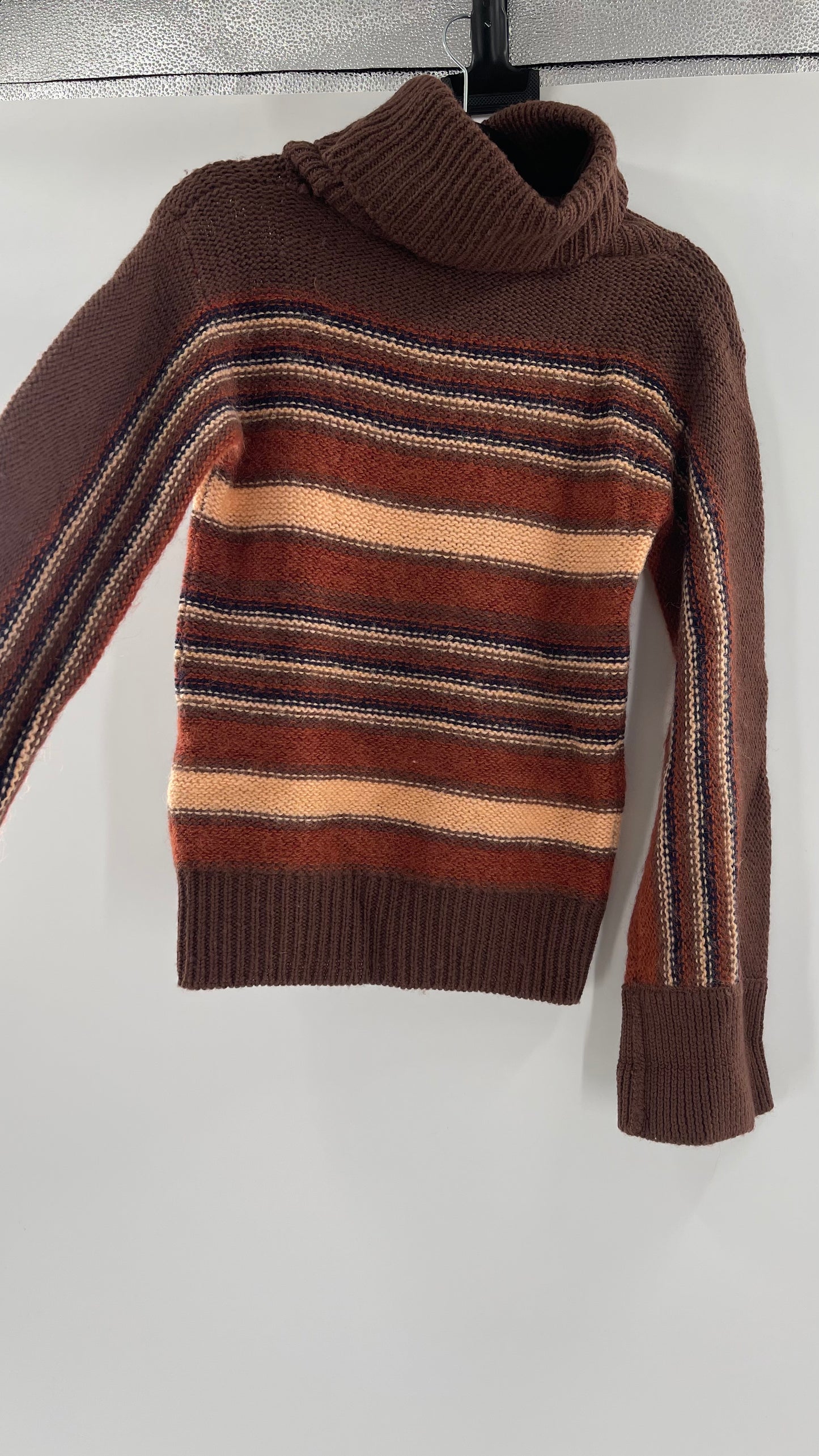 GALMILA Anthropologie Brown Striped Sweater (Medium)