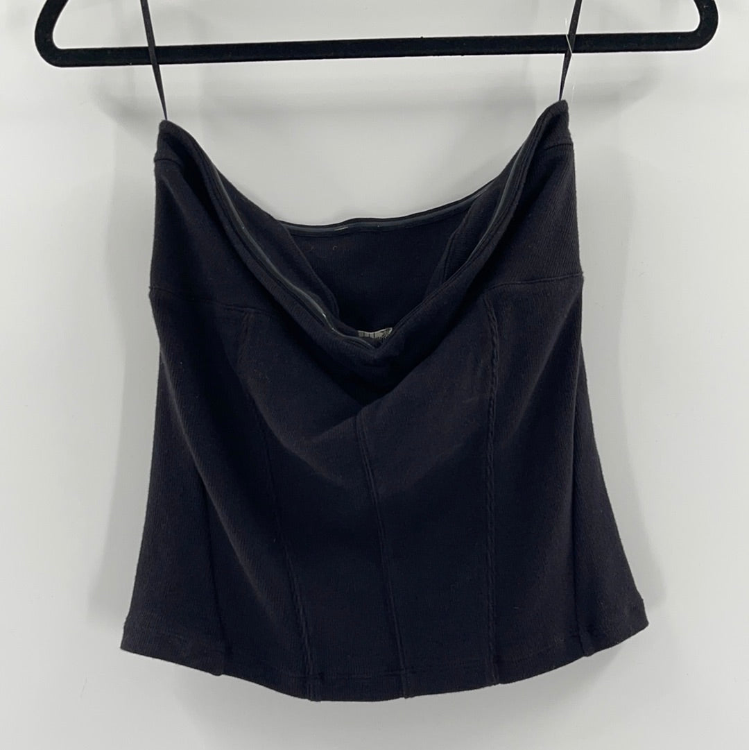 Intimately Free People Black Ribbed Tube Top (S)