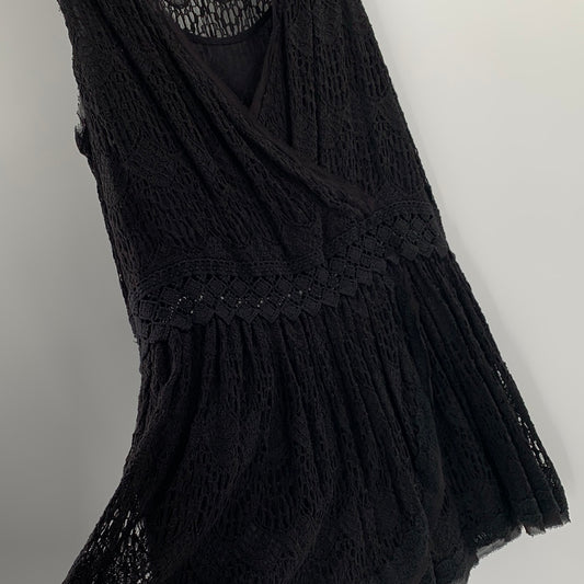 Free People Black Lace Midi (L)