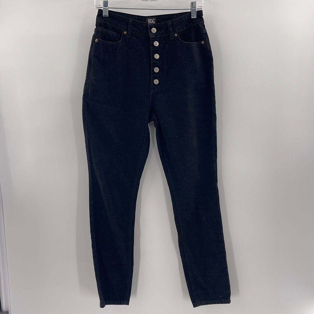BDG Multiple Button Up Black Jeans (Size 27)