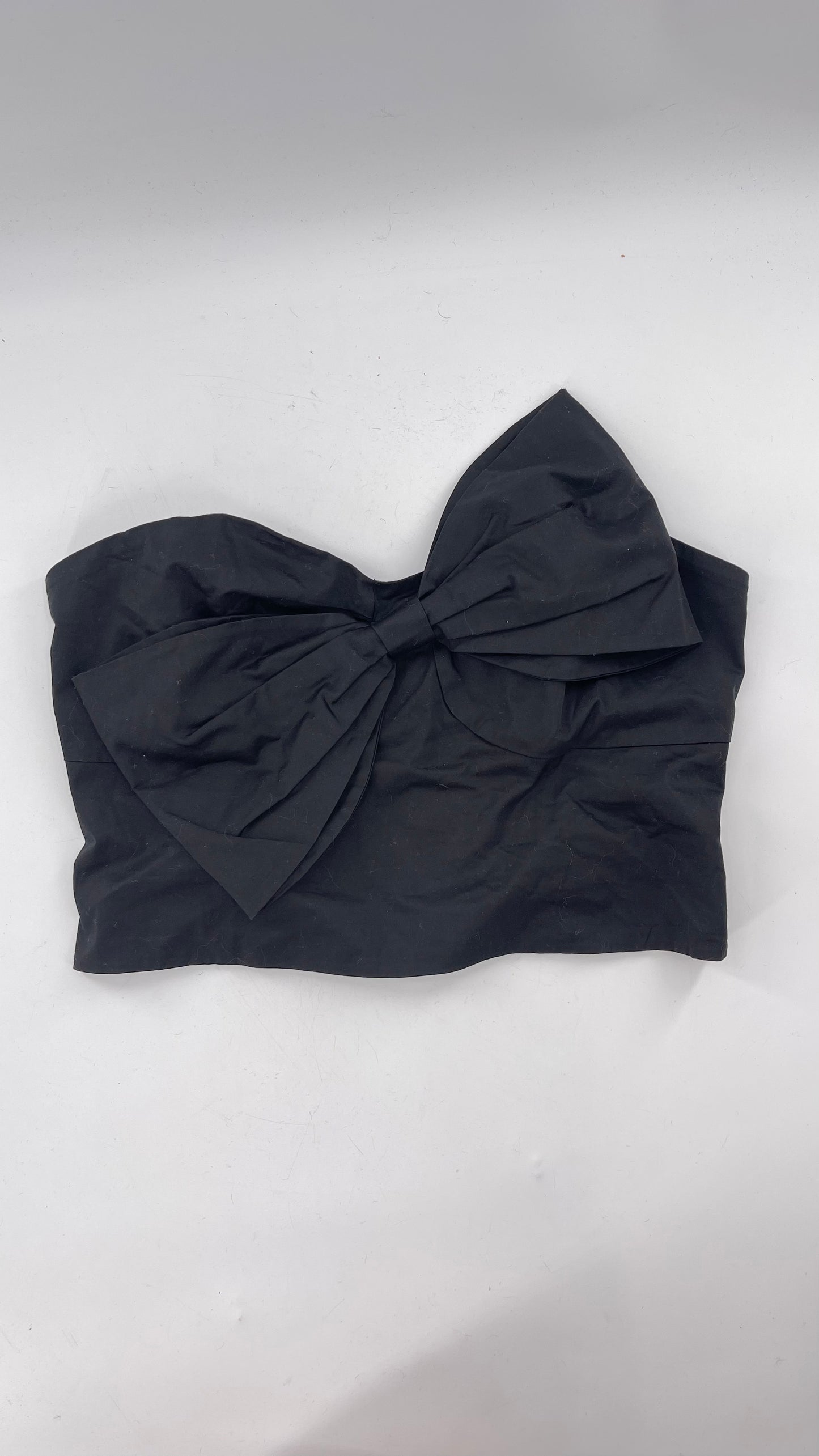 Hutch Anthropologie Black Bow Front Tube Top (Large)