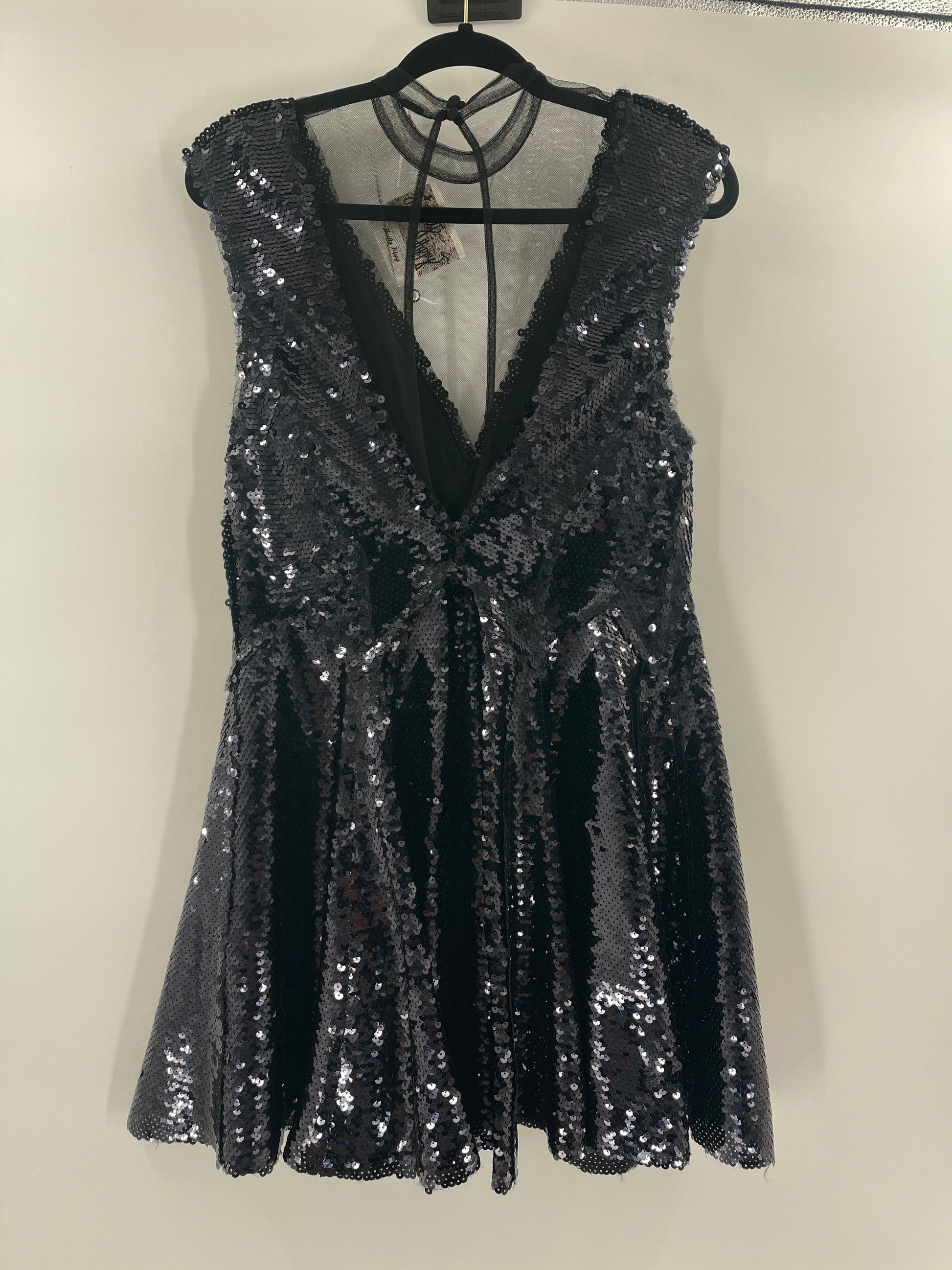 free people black sequin dress Free People Black Sequin Slip Dress by Free People