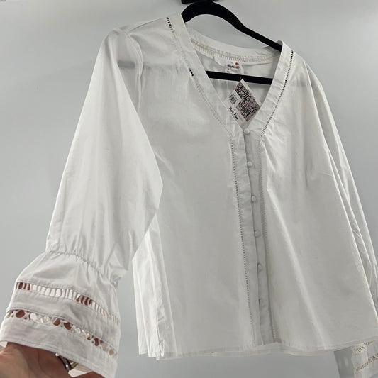 ISLA MAUDE White Cotton Button Up (LP)