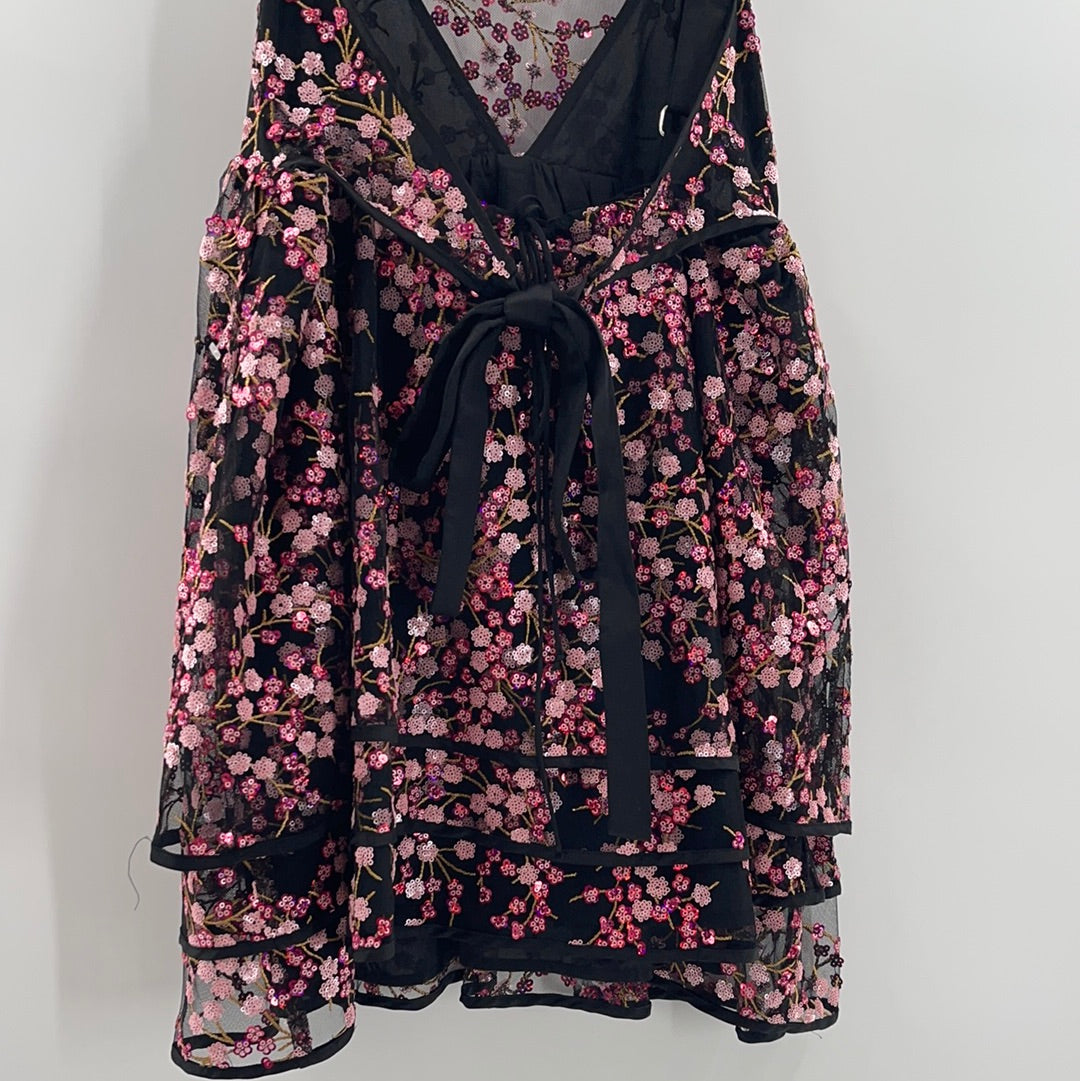 For Love and Lemons Sequin Ruffle Dress (Medium)