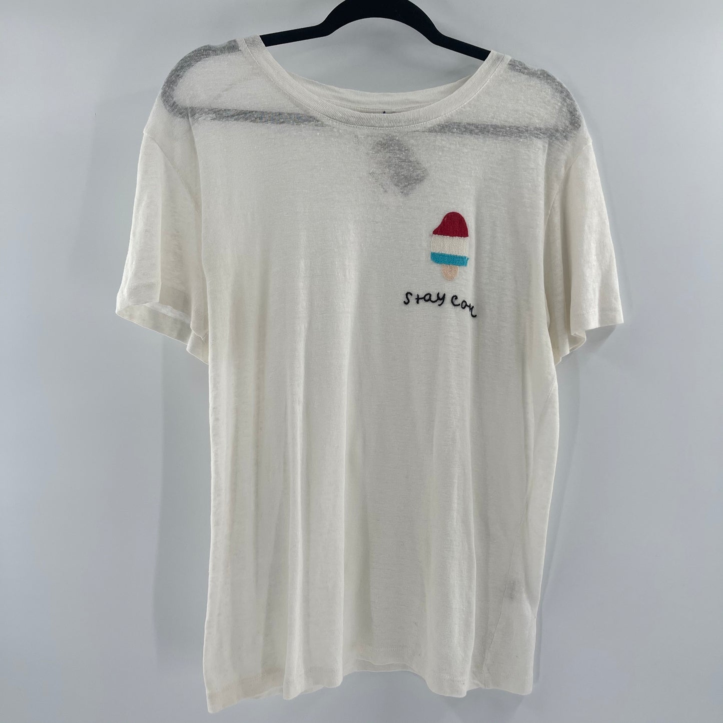 Banner Day 100% Linen Embroidered T (S)