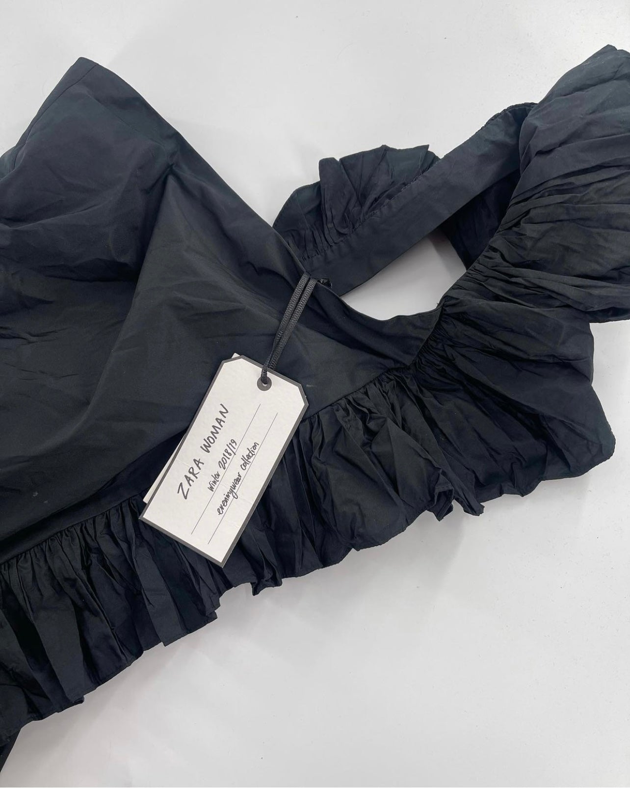 Zara Woman Black One Sleeve Mini Dress - (Size XS)