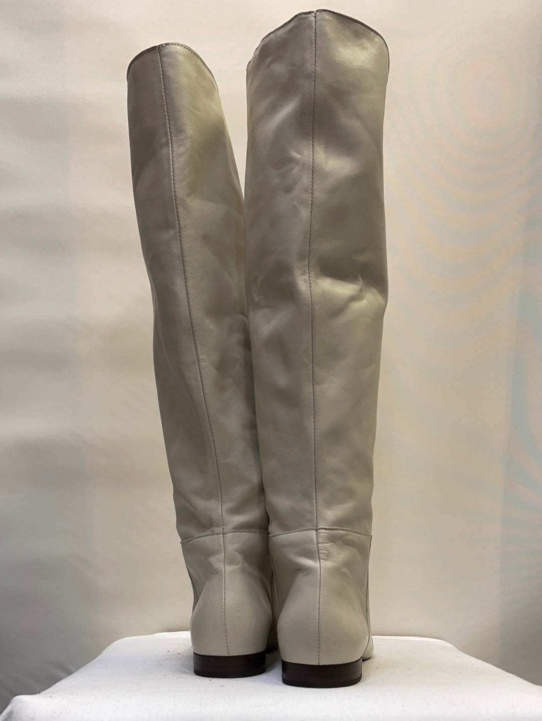 Free People Pointed White Mid-Calf Boot