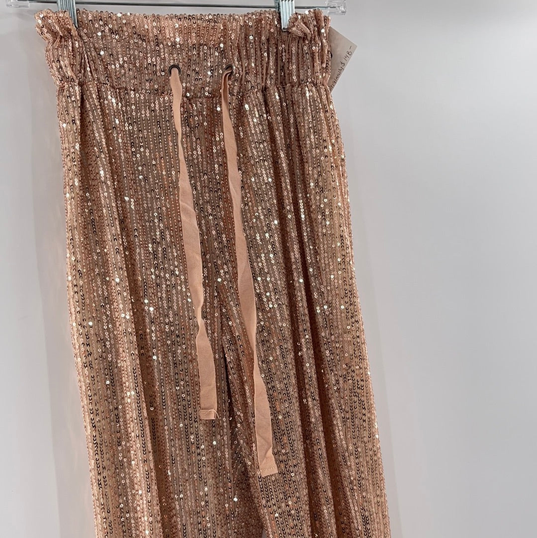 Sequin Joggers Gold - Pinktini